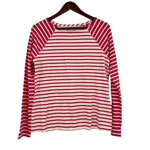 Vineyard Vines Blanco Mezcla Rayas Manga Larga Preppy Jersey Top Talla Pequeña - Imagen 1 de 4