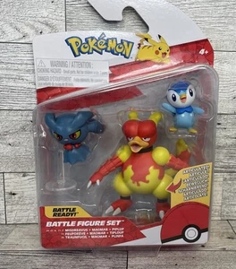 Pokemon Battle Figure Set 3pk Piplup Misdreavus Magmar 2" & 3" Figures NEW 2024 - Picture 1 of 4