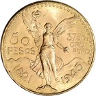 1945 Mexico Gold 50 Pesos - Average Circulated - 1.2056 oz