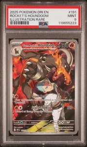 PSA 9 Team Rocket's Houndoom 191/182 Sv10: Destined Rivals Holo - Picture 1 of 3