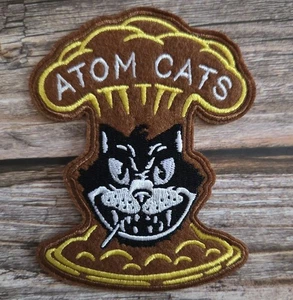 Atom Cats Bomb Vintage 90'S Style Rockabilly Outlaw Biker Iron on Patch. - Picture 1 of 2