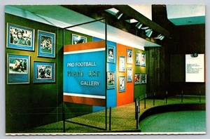 Postcard Ohio Canton Pro Football Hall of Fame Photo Art Gallery OH c1970s VTG - Picture 1 of 2