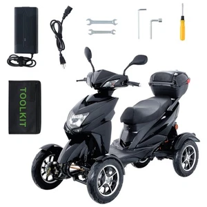 Uimoso Heavy Duty 4-Wheel Mobility Scooters 40Miles 3-Speed 500W 450lbs Capacity - Picture 1 of 11