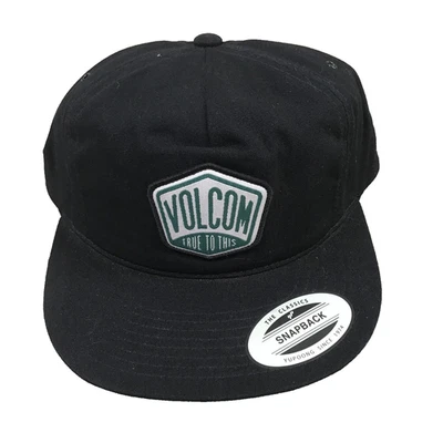 Volcom Yupoong Sample Snapback Hat Cap Black True to This - Image 1 of 4