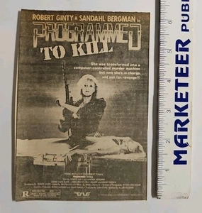 PROGRAMMED TO KILL / Vintage 1987 NYC Zeitungsanzeige / Sci-Fi Actionfilm! - Bild 1 von 1