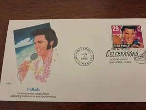 1993 Elvis Presley Ersttagsbrief Briefmarken Set 5 Umschläge/Briefmarken - Bild 1 von 5