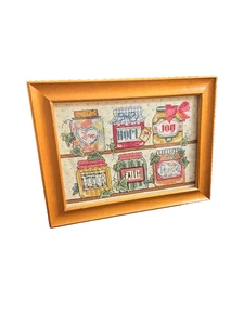 Framed Finished Cross Stitch Good Feelings 5"x7" Love Hope Joy Humor Faith Peace - Picture 1 of 7