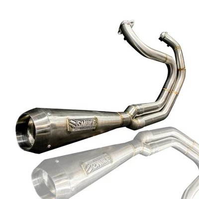 Silenciador de fumaça Sportster 883 XL883 escape personalizado sistema completo 2 em 1 2004-2022 - Imagem 1 de 4