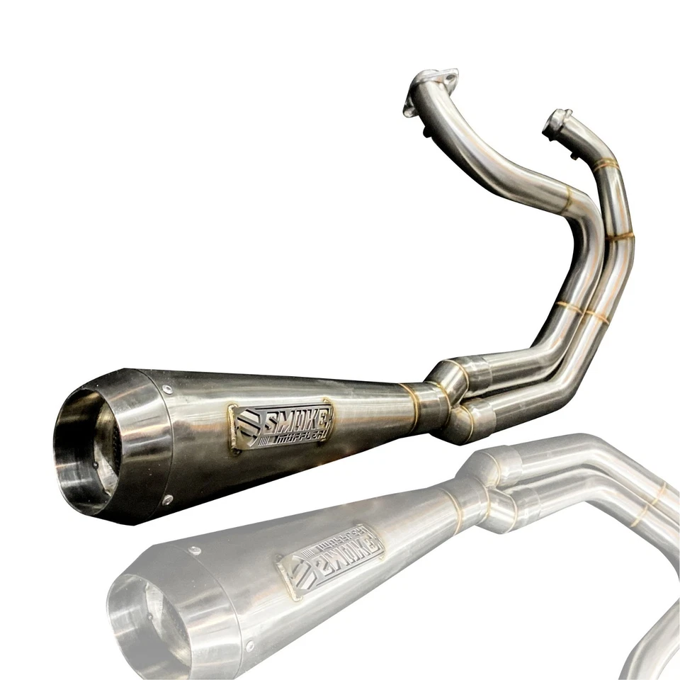 Silenciador de humo Sportster 883 XL883 escape personalizado 2 en 1 sistema completo 2004-2022 Foto 1 de 4