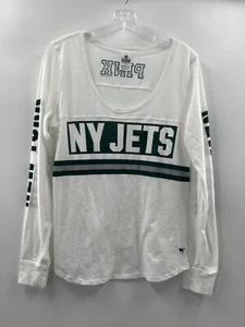 Camiseta ROSA Victoria’s Secret Mujer Manga Larga New York Jets Blanca Verde Talla L - Imagen 1 de 7