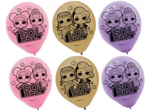 ¡LOL SORPRESA! GLOBOS DE LÁTEX 6 piezas decoraciones fiesta de cumpleaños 12 pulgadas látex - Imagen 1 de 2