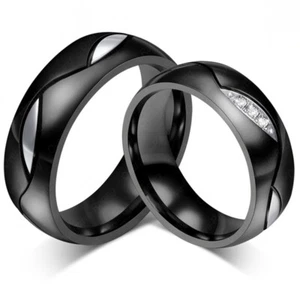 Partnerringe Freundschaftsringe Verlobungsringe Eheringe Edelstahl Ring Schwarz