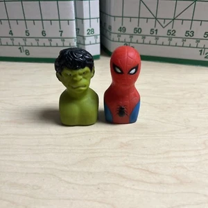 Vintage 1978 Marvel Spider-Man & Incredible Hulk Finger Puppets Imperial Toy - Picture 1 of 6