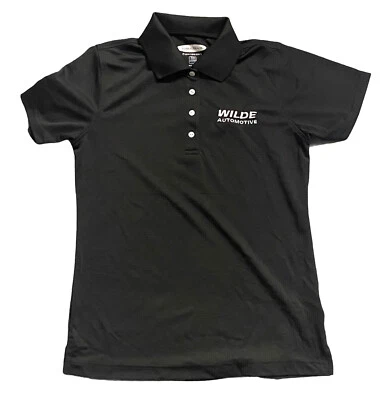 Camiseta polo Wilde Automotive para mujer talla pequeña S negra atlética manga corta Foto 1 de 4