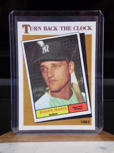 1986 TOPPS ROGER MARIS TURN BACK THE CLOCK TRADING CARD SLEEVED NM+ - Picture 1 of 2
