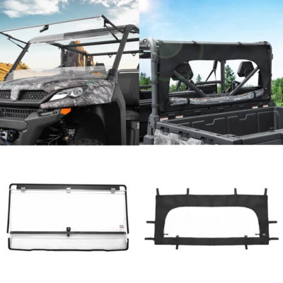 KEMIMOTO 2-IN-1 Vented Flip Front+Rear window for CFMOTO UFORCE 1000/XL 2021-25 - Image 1 of 4