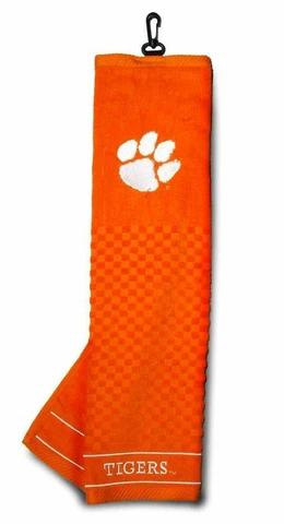 Clemson Tigers 16"x22" Embroidered Golf Towel [NEW] NCAA Golfing Cotton Cover