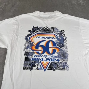 Crazy Shirts Hawaii T-Shirt Mens Medium White 60 Year Anniversary Crew Neck - Picture 1 of 9