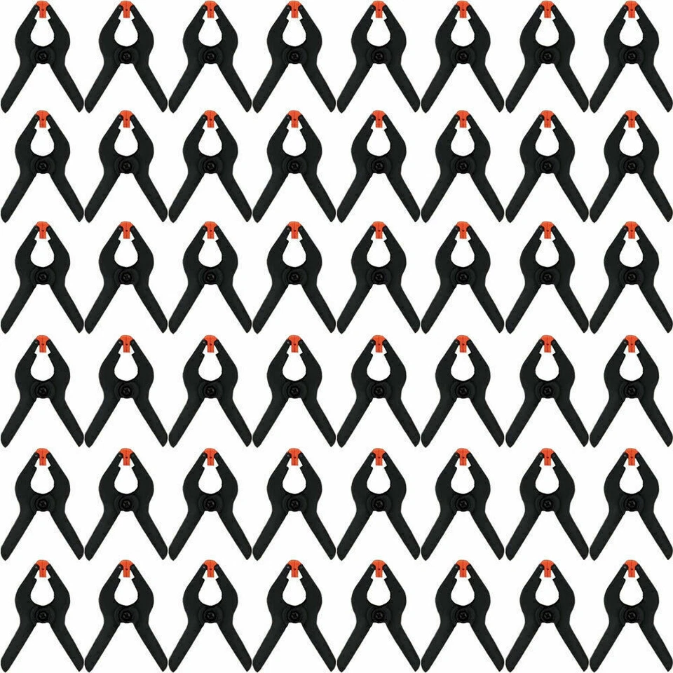 48 Pack 4" Spring Clamps Plastic Muslin Clamps Lot bulk wholesale  - Image 1 of 1