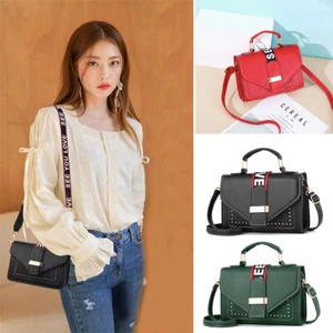 Mujeres Dama Bandolera Cuero Bolso de Hombro Bolso Cartera Bolsos de Mano Cartera Mensajera - Imagen 1 de 13