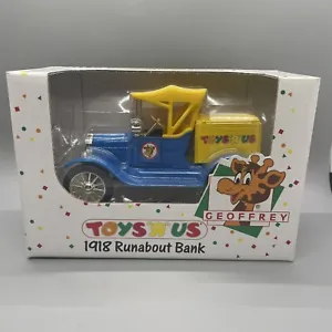 NEW Vintage Toys R Us Geoffrey 1918 Runabout Die Cast Bank ERTL 1993 SEALED - Picture 1 of 9