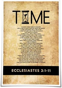 Ecclesiastes 3 1 11 Bible Verse Wall Art Vintage Scripture Posters Art Canvas - Picture 1 of 7