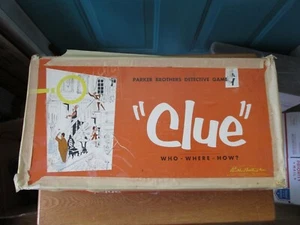 Vintage 1956 Game of Clue in Box - Missing Two Weapons - Picture 1 of 10