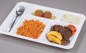 Bandeja de compartimento plato de compartimento autoservicio plato de menú punto de mesa acero inoxidable/policarbonato - Imagen 1 de 8