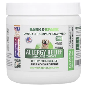 Allergy Relief Immune Chews, Itchy Skin Relief, For Dogs, Bacon Flavor, 120 Soft - Picture 1 of 2