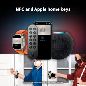 AQARA Smart Lock U200 Kit, Thread, Bluetooth 5.1, NFC, IPX5, Silver (EL-D02D-S) - Picture 1 of 15