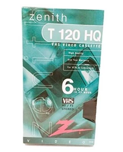 Casete de video VHS en blanco Zenith T120 HQ (paquete de 2) envío rápido - Imagen 1 de 1