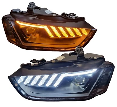 HALOGEN SCHEINWERFER FÜR AUDI A4 B8 8K 12-15 FACELIFT SCHWARZ SONAR LAUFBLINKER - Bild 1 von 4