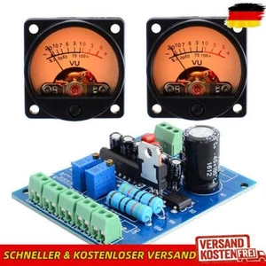 TA7318P VU-Meter-Treiberplatine + 2 Stück VU-Meter DB Audiopegelmesser 9V-20V AC - Bild 1 von 12