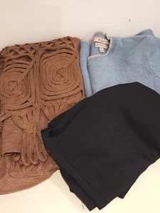Merinowolle Stoff Bastelmaterial Up-Cycling Pullover 3 x Stück - Bild 1 von 4