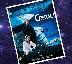 Kontakt Filmskript / Drehbuch Nachdruck handsigniert - signiert von Darstellern - Bild 1 von 1