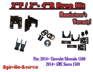 1/3 - 2/4 Adjustable Lowering Kit Hanger FOR 2014+ Chevy Silverado GMC Sierra - Foto 1 di 2