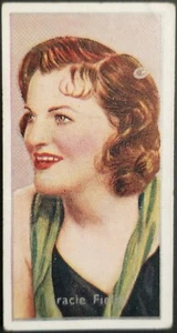 1936 Gracie Fields Carreras Tobacco Card #50 1st Series Film Stars Caricature - Picture 1 of 2