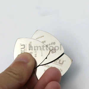 Lote de 5 piezas BAKU Ultra Delgado Acero Inoxidable Metal Palanca Abierta Metal Pick de Guitarra - Imagen 1 de 8