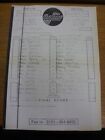 22/04/2000 Teamsheet: Boston United v Grantham Town  (carbon style fax paper). C