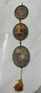 VTG Framed Wall Hanging Floral & Butterfly Print Home Decoration Piece 17" Mini - Picture 1 of 8