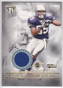 G 2001 Pacific Titanium Football Trading Card Alex Bannister 88 Game Worn Jersey - Picture 1 of 2