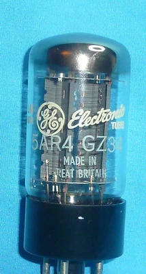 Rectificador de exención completa 1-Mullard 5AR4 GZ34 etiquetado para electrónica vintage GE Foto 1 de 4