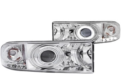 Faros proyectores LED halo cromados CCFL Anzo 111056 para 94-02 Dodge Ram1500 Foto 1 de 4
