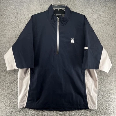 FootJoy DryJoys Pullover Jacket Mens Large Navy White Hydrolite Golf Windbreaker - Image 1 of 4