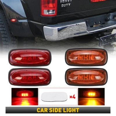 Luces laterales LED para guardabarros trasero 4 piezas para Dodge RAM 2500 3500 2003-2018 Foto 1 de 4
