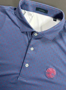 Polo da golf Turtleson stampa geometrica a pois performance atletica 2XL - Foto 1 di 6