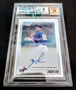 2010 Bowman Chrome ZACH LEE Rookie AUTOGRAPH! BGS 9/10 MINT!!✨ Dodgers!!⚾ - Picture 1 of 7