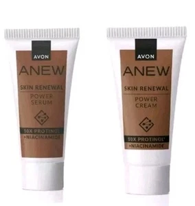 2 Avon Anew Skin Renewal Power Cream & Serum TRIAL SIZE X2 10ml Only £5.99 - Picture 1 of 1