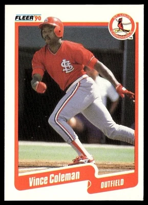1990 Fleer Vince Coleman St. Louis Cardinals #245 - Image 1 of 2