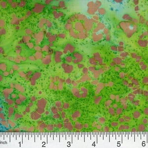 6 Yards Batik 100 % Baumwolle Druckstoff - grün - Bild 1 von 2